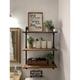 Industrial Pipe Shelving Bookshelf Rustic Modern Wood Ladder Storage Shelf 3 Tiers Retro Wall Mount Pipe Design DIY Shelving