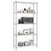 ByEUcuk Adjustable 5-Shelf Shelving Unit Storage Rack Utility Rack Heavy Duty Freestanding Ventilated Metal Wire Rack Multipurpose Shelves Display Rack - 72 H x 36 L x 14 W-Chrome