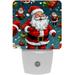 Santa Claus LED Square Night Lights - Modern Design Energy Efficient Indoor Lighting for Bedrooms Bathrooms and Hallways - 200 Characters