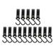 2024 15Pcs Leather S Hooks High Strength Multifunctional Portable S Hangers for Outdoor Camping Black