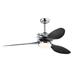 Romicta 52 ABS Blades Ceiling Fan with Lights and Remote (5 Speeds Adjustable) DC Motor Modern Ceiling Fan with 3 ABS Fan Blades & 2 Down Rods Indoor Ceiling Fan with Light for Home Use