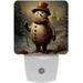 Christmas snowman retro LED Square Night Lights with Motion Sensor - Modern and Energy Efficient Illumination for Any Room - for Hallways Bathrooms and Bedrooms