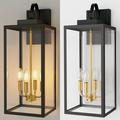 Outdoor Wall Lantern Exterior Waterproof Wall Sconce Light Fixture 4-Light Large Size Exterior Wall Light Fixture with Clear Glass for Entryways Doorways Houses and Garages
