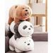 3 Pack Bear Panda White Bear Pillow Soft Plush Doll Pillow Stuffed Animal Soft Plush Pillow Baby Plush Toys Bear Panda White Bear Shape Design Sofa Pillow Decoration Doll