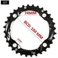 104/64 BCD Bicycle Chainring 22T 24T 26T 32T 38T 42T 44T MTB Chainring 9S 10S Mountain Bike Chainwheel Bicycle Parts 32T-Steel(for 3x10S)