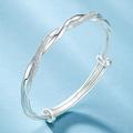 1pc Elegant 925 Silver Mobius Nail Sand Bracelet - Perfect Gift for Women Birthdays Holidays and Mother s Day