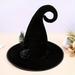Velvet Black Halloween Hat with Feather and Flower Decor for Women - Perfect for Prom Performance and Witch Costumes