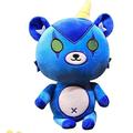 10 Ran-Boo Fun-neh Teddy Bear Plush Toy Kawaii Blue Unicorn Teddy Bear Plush Doll Plush Pillow for Home Decoration Party Decoration Birthday Gift for Kids