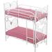 HOKARUA Miniatures Metal Bunk Bed 1/12 Scale Bed Pretend Play Doll House Decoration