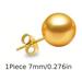 18K Gold Plated Round Ball Earrings - A Stylish Accessory for Men & Women!