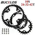 104/64 BCD Bicycle Chainring 22T 24T 26T 32T 38T 42T 44T MTB Chainring 9S 10S Mountain Bike Chainwheel Bicycle Parts 10S(24-32-42T)-42AL