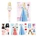 HKEJIAOI Magnetic Dress Up Baby Magnetic Princess Dress Up Paper Doll Magnet Dress Up Games Pretend and Play Travel Playset Toy Magnetic Dress Up Dolls for Girls