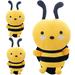 Qumonin 3Pcs Stuffed Bee Animals Stuffed Animals Pillow Plush Bee Toy Decorative Stuffed Toy