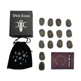 Chess Board Glass Set Large Witch Rune Wiccan Occult Divination Set Witch Rune Suit Altar Home Decoration