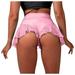 kamemir Womens Stretchy Shorts Womens Active Bike Shorts(Pink S)