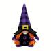 3pcs Halloween Gnome Tiered Tray Decor Bundle - Includes Witch Gnome Plush Mini Buffalo Pillow Wooden Signs and Garland - Perfect for Home Office Decor