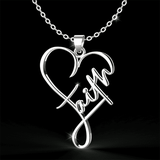 Faith Heart-Shaped Stainless Steel Pendant Necklace for Men and Women - Perfect Christian Gift for Church Prayer and Religious Jewelry