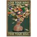 THIYOTA Lose Your Mind Find Your Soul Reading Book Head Poster Art Print Decoration Puzzle 300 Pieces