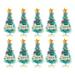 10 Pcs Dollhouse Christmas Tree Cute Beautiful Mini Christmas Tree Model for 1/12 Miniature Doll House