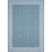 Contemporary Geometric Rug - 5 ft. 3 in. x 7 ft. 6 in. Ocean Indoor/Outdoor Bordered Rug Fade Resistant Water Proof Rug | Decorative Area Rugs