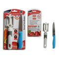 FamilyMaid 13969 4 in. Blue Vegetable Peeler & Knife 2 Piece - Pack of 96