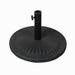 Flash Furniture Universal Black Cement Patio Umbrella Base with Sunburst Patterned Weatherproof Plastic Polymer Coating - 19.25 Diameter