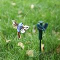 Fluttering Solar Humming Bird Garden Decor - Fluttering Humming Birds Yard Decorations Outdoor Garden Stakes - Humming Bird Solar Powered Garden Supplies (Battery NOT Included)