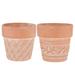 2pcs Outdoor Plant Pots Terracotta Flowerpot Desk Ornament for Home Office