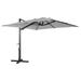 Mondawe 10x10ft Patio Umbrella Outdoor Square Large Cantilever Windproof Offset and Heavy Duty Sun Umbrella for Garden Deck Pool Gray