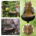 Gbayxj Bird Feeders Garden Owl Resin Feeder Decorations Garden Bird Bird Feeder Decorative Pastorals Owl Bird Feeders