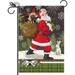 1pc Santa Claus snowman bell pattern flag Christmas double-sided printed garden flag farm yard decoration excluding flagpoles