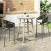 WestinTrends Outdoor 35 HDPE Round Patio Bar Height Table Sand