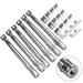 YLLSF Universal Stainless Steel Burner Set 6 Pack for Gas Grills 35-42cm Retractable