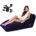 Inflatable Indoor Living Room Chair PVC Foldable Deck Chaise Lounges with Air Pump Lazy Lounge Sofa for Bedroom Camping Picnic Beach