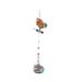 Charming Wind Chime Hummingbird Feeder for Outdoor Hanging Ant and Bee Proof Butterfly Style Glass Hummingbird Feeder with Small Red Flowers Suitable for Garden Patio Deck Patio Decoration