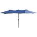 Ft Double Sided Outdoor Umbrella Rectangular Large With Crank For Patio Shade Outside Deck Or Pool 15 Feet Blue