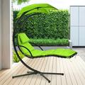 YRLLENSDAN Outdoor Hanging Chair Swinging Chair Outdoor Hammock Chairs with Stand Outdoor Pool Furniture Hanging Patio Chair Swings for Outside Green