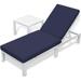 NICESOUL Aluminum Patio Lounge Chaise Chair with Coffee Table Aluminum Recliner with Water-Resistant Cushions for Outdoor Poolish Deck