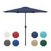 7.5 Outdoor Patio Umbrella with 6 Stainless Steel Heavy-Duty Ribbed Brackets Table Umbrella for Yards Beaches Gardens Patios Square Cafe Pools and Decks Easy Assembly Without Base