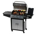 YeSayH Gas Grill BBQ 4-Burner Cabinet Grill Propane with Side Burner Stainless Steel