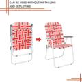 2 Pack Folding Web Chair Beach Chair Lawn Patio Webbed Strap Furniture