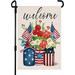 Happy Independence Day Flag 12.5 x 18 Inch Independence Day Garden Flag Double Sided Printing 2 Layer Burlap Memorial Day Flags for Your Veterans Day Flag Decoration