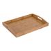 Godersi Bamboo Wooden Tray Rectangular Household Tea Tray Restaurant Hotel Portable Bread Wooden Tray Confinement Side Dinner Tray Barbecue Wooden Tray