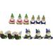 Ebros Whimsical Fairy Garden Multi Poses Yoga Gnome Small Miniature Figurines Set Of 12 DIY Mr Gnomes Fantasy Collection Statue Home Decor For Terrariums Mini Planters Or Gardens Shelf Sitters