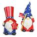 2 Patriotic Garden Gnome Statues Durable Resin Yard Decor 1Ea 2Pc: 6 X5.5 X10