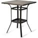 Isabella 28-Inch Patio Bar Height Table - Outdoor Steel Square High Top Bistro Table With Powder-Coated And Solid Metal Frame - Ideal For Backyard Poolside And Garden