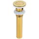 Gold Sink Drain without Overflow Anti Clog Bathroom Faucet Wash Basin Drain Stopperwith Hole