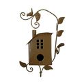 Metal Bird House with Poles Outdoor Metal Bird House Stake Bird House DIY Detachable Parts Bird Houses for Outside with Pole for Patio Backyard Patio Garden Decoration and Birdhouse Lovers