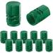 12 PCS Car Tire Valve Stem Caps Airtight Caps/Covers Universal for Cars Bicycles Motorcycles SUVS Car Accessories for Men Women (Green)