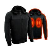 Milwaukee Leather 7.4V Men s Soft Shell Heated Racing Style Jacket with Detachable Hood XL
